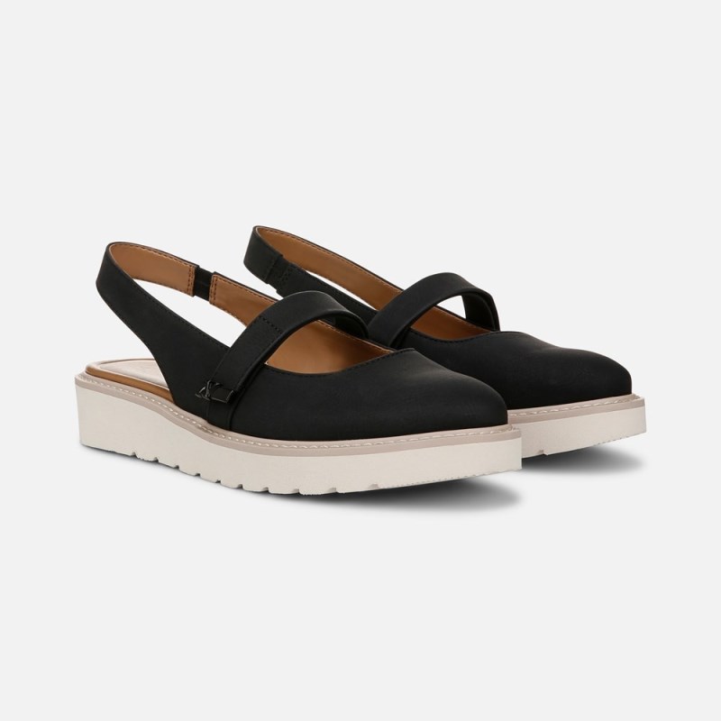 Naturalizer Edison Slingback Mary Jane Womens Black Slingbacks YV64-7084L8