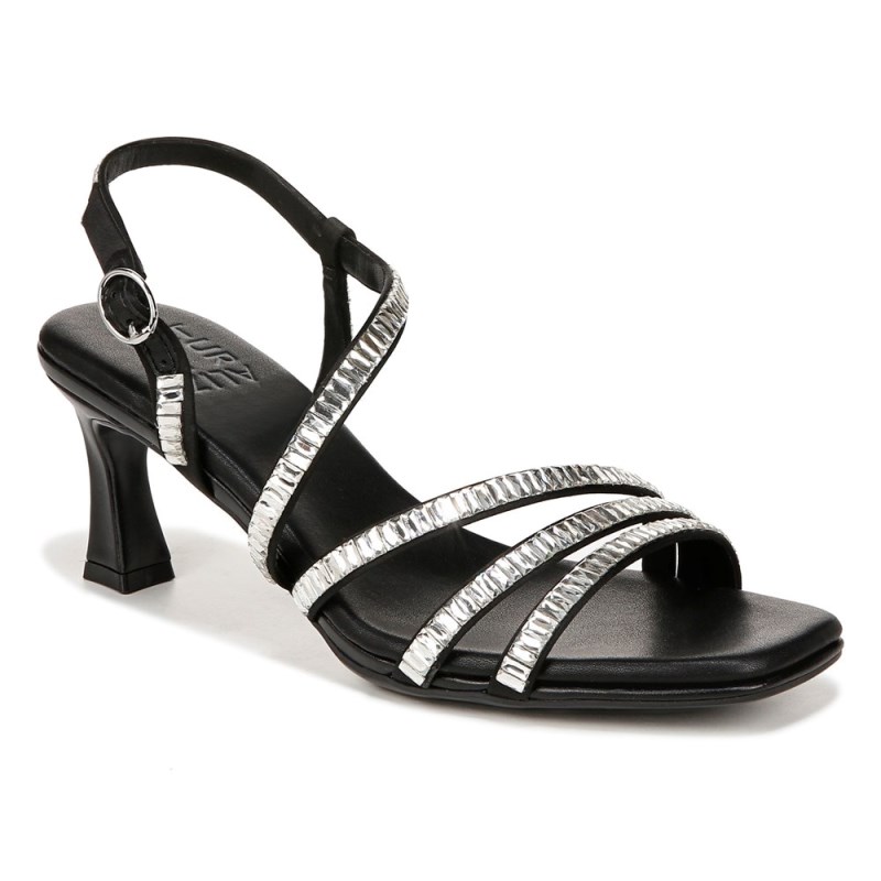 Naturalizer Galaxy 2 Strappy Sandal Womens Black Heeled Sandals KT82-1522H5