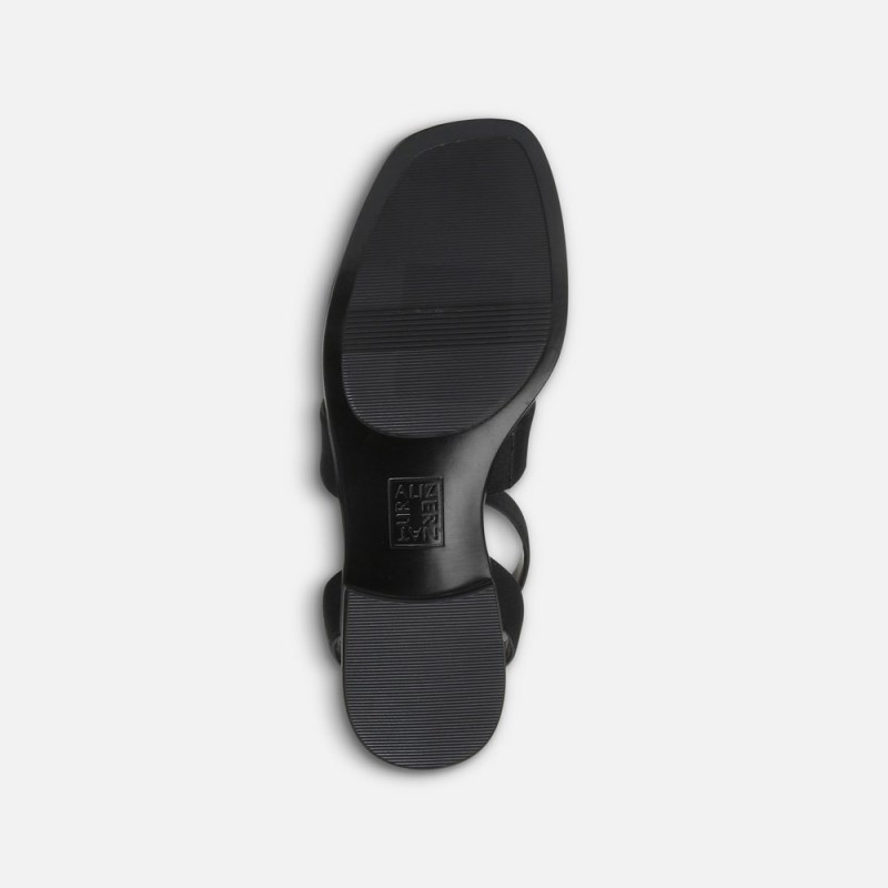 Naturalizer Gana Strappy Sandal Womens Black Flat Sandals LB53-4933E6