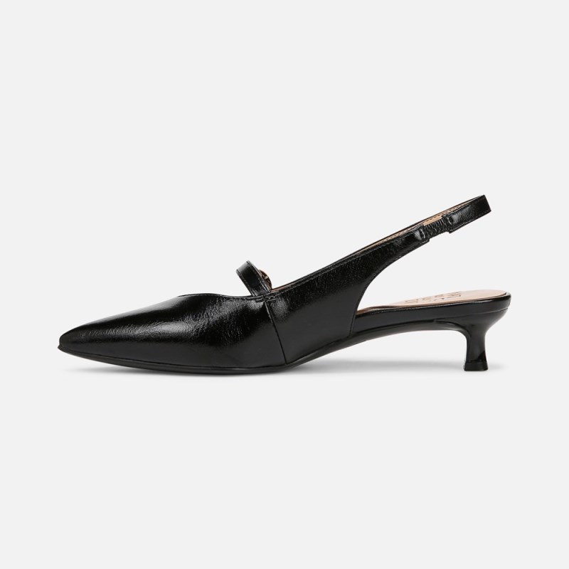 Naturalizer Grayson Mary Jane Slingback Womens Black Kitten Heels XA38-0888N6
