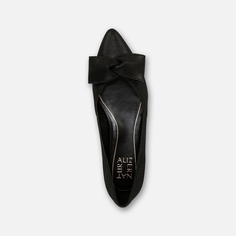 Naturalizer Havana Bow Flat Womens Black Shoes AI00-5920L5