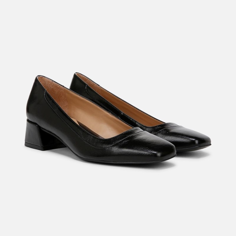 Naturalizer Huntley Block Heel Pump Womens Black Block Heels AS25-6775T5