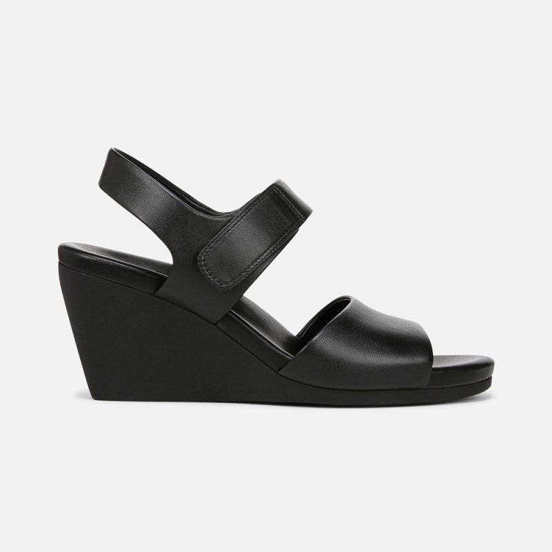 Naturalizer Imani Wedge Sandal Womens Black Wedge Sandals EH04-6664A1