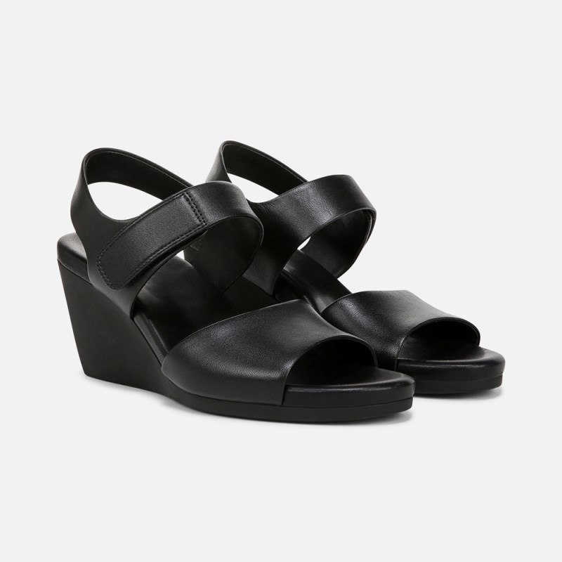 Naturalizer Imani Wedge Sandal Womens Black Wedge Sandals EH04-6664A1