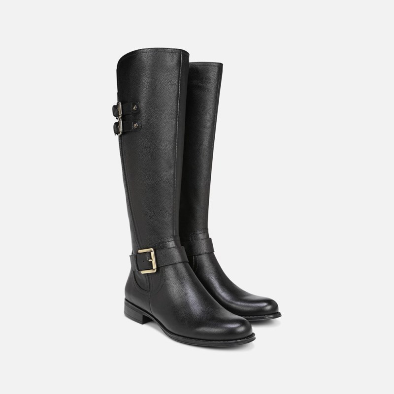 Naturalizer Jessie Wide Calf Knee High Boot Womens Black Wide Calf Boots CH69-5639X3