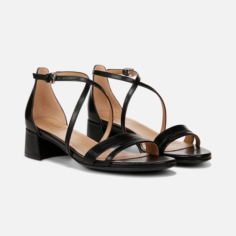 Naturalizer June Dress Sandal Womens Black Strappy Sandals NV26-8286K5