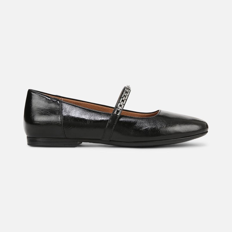 Naturalizer Kelly Chain Mary Jane Flat Womens Black Mary Janes PJ67-8137E2