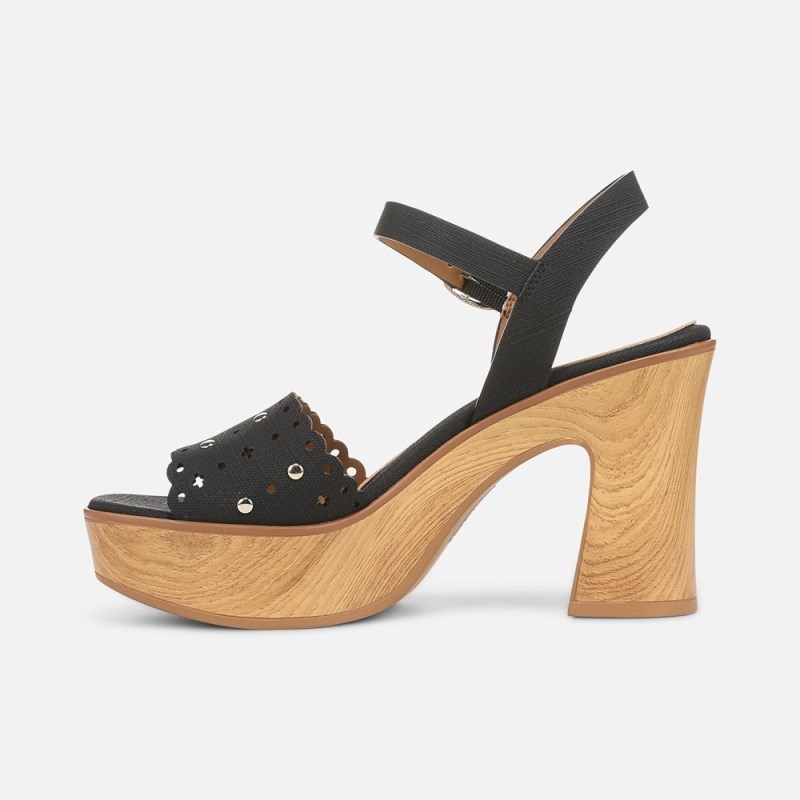 Naturalizer Kira Platform Sandal Womens Black Heeled Sandals SW47-8277K1