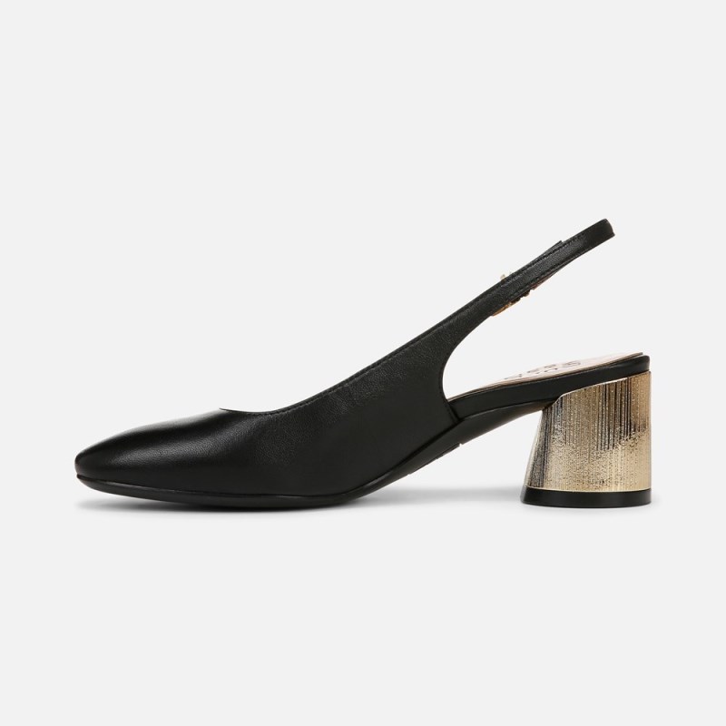 Naturalizer Lane Slingback Pump Womens Black Block Heels JN65-1165M0