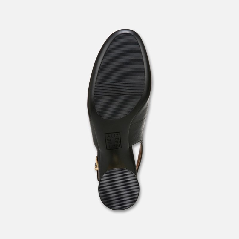 Naturalizer Lane Slingback Pump Womens Black Block Heels JN65-1165M0