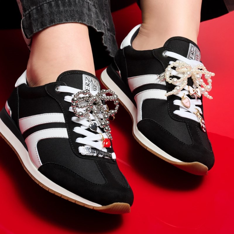Naturalizer Lorena Lace Up Sneaker Womens Black Lace Up Sneakers RS38-7628H9
