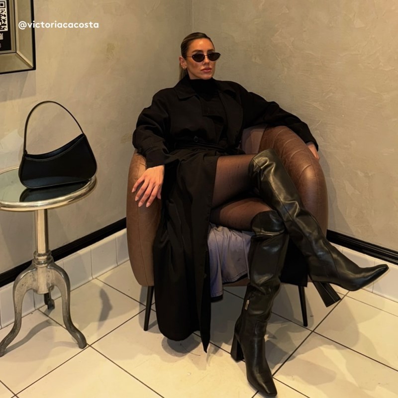 Naturalizer Lyric Over The Knee Boot Womens Black Knee High Boots TM50-3410Q4