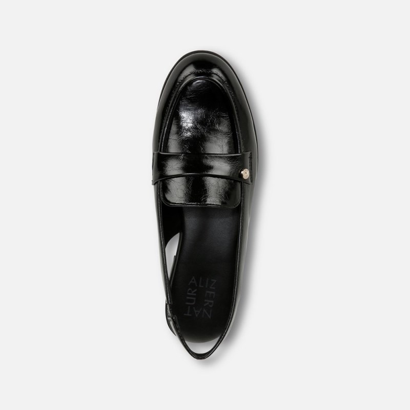 Naturalizer Milo Sling Loafer Womens Black Slingbacks EZ95-9175J0
