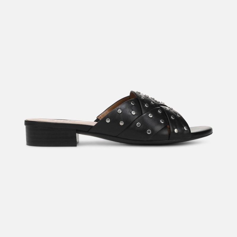 Naturalizer Morena Sandal Womens Black Flat Sandals LX46-6646M2