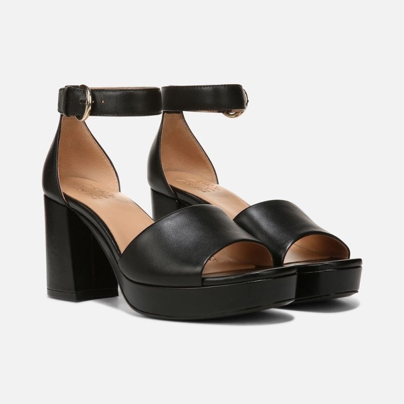 Naturalizer Pearlyn Dress Sandal Womens Black Heeled Sandals VQ66-4446C5
