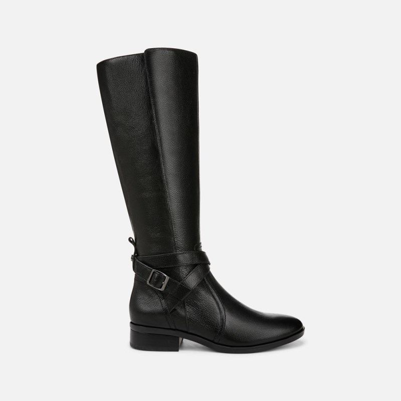 Naturalizer Rena 2 Narrow Calf Riding Boot Womens Black Narrow Calf Boots ZA74-9584R2