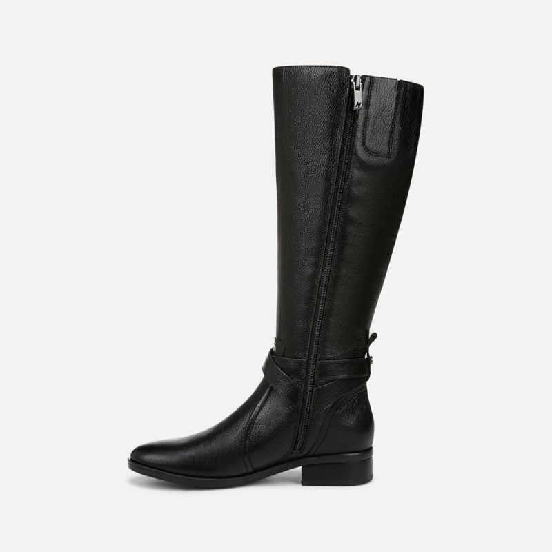 Naturalizer Rena 2 Narrow Calf Riding Boot Womens Black Narrow Calf Boots ZA74-9584R2