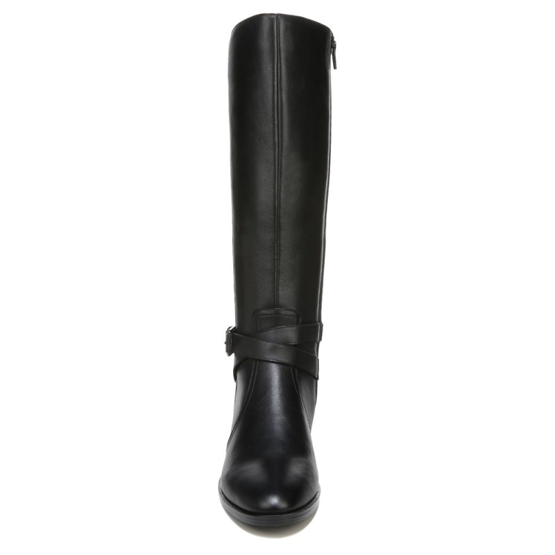 Naturalizer Rena Wide Calf Riding Boot Womens Black Wide Calf Boots FE66-7276V4