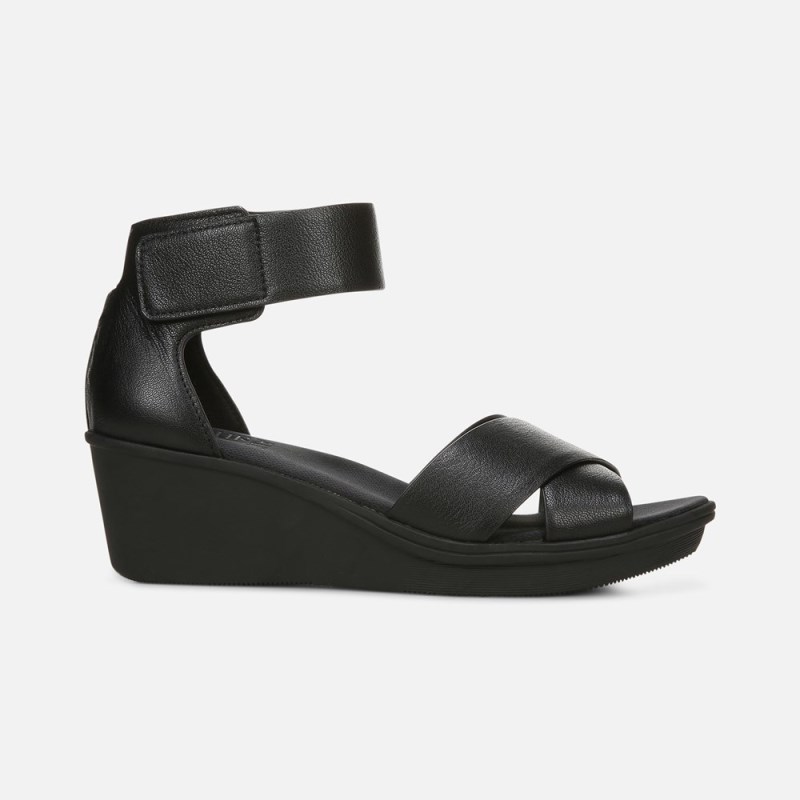 Naturalizer Riviera Wedge Sandal Womens Black Wedge Sandals GF22-2502N9