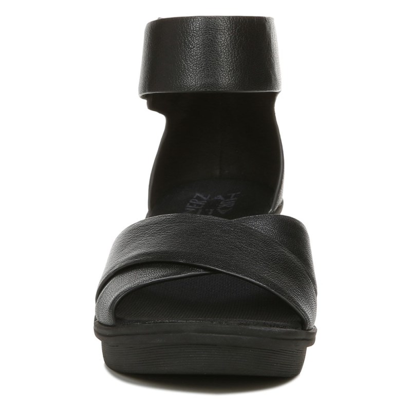 Naturalizer Riviera Wedge Sandal Womens Black Wedge Sandals GF22-2502N9