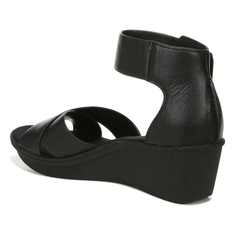 Naturalizer Riviera Wedge Sandal Womens Black Wedge Sandals GF22-2502N9