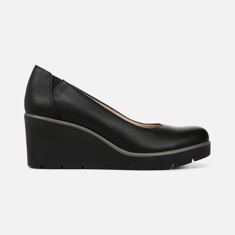 Naturalizer SOUL About Time Wedge Pump Womens Black Wedges XO12-7282J5