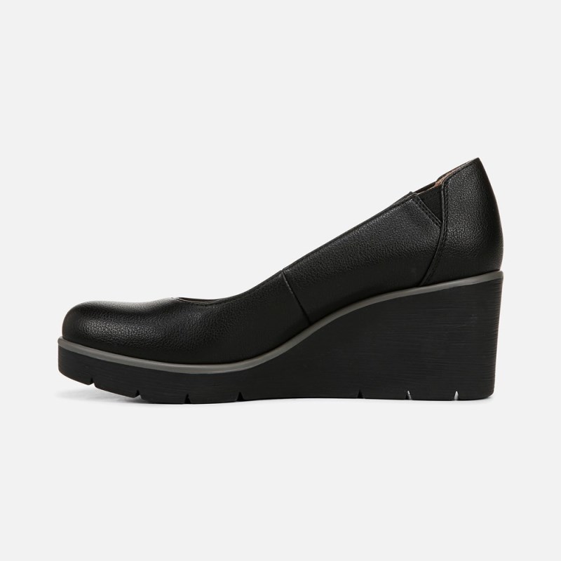 Naturalizer SOUL About Time Wedge Pump Womens Black Wedges XO12-7282J5