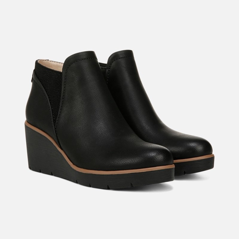 Naturalizer SOUL Affirm Weather Resistant Ankle Booties Womens Black Booties VC48-7938E4