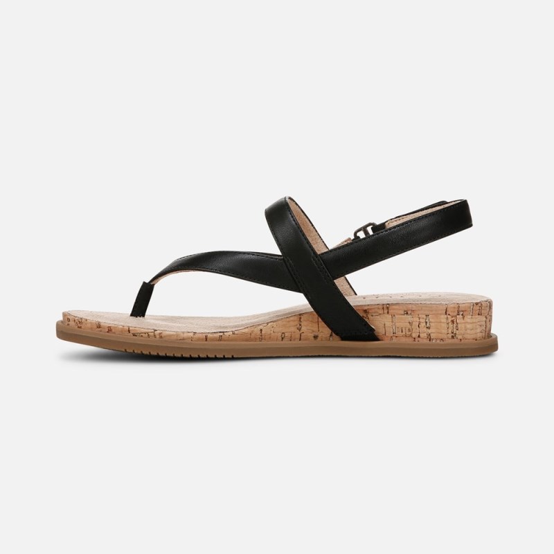 Naturalizer SOUL Carolyn Sandal Womens Black Flat Sandals GF64-7464F3