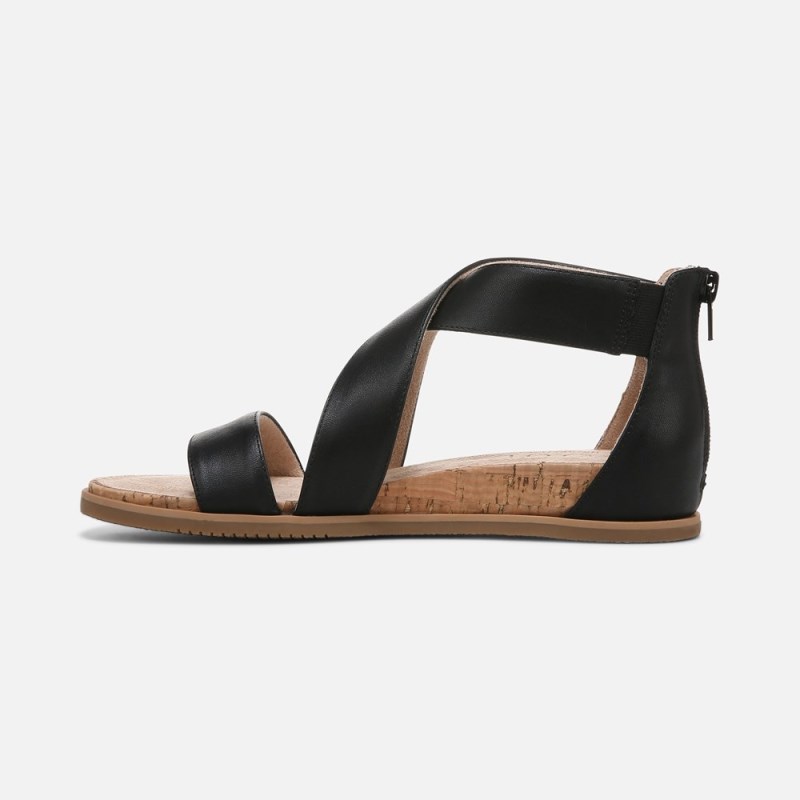 Naturalizer SOUL Cindi Sandal Womens Black Flat Sandals KO92-4652P7
