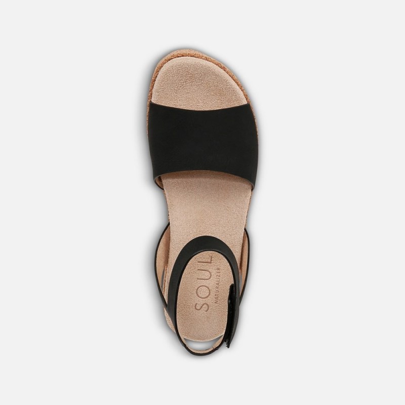 Naturalizer SOUL Deara Sandal Womens Black Shoes IU99-0019L8