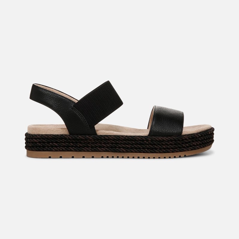 Naturalizer SOUL Diana Strappy Sandal Womens Black Platform Sandals EH95-8705Z3