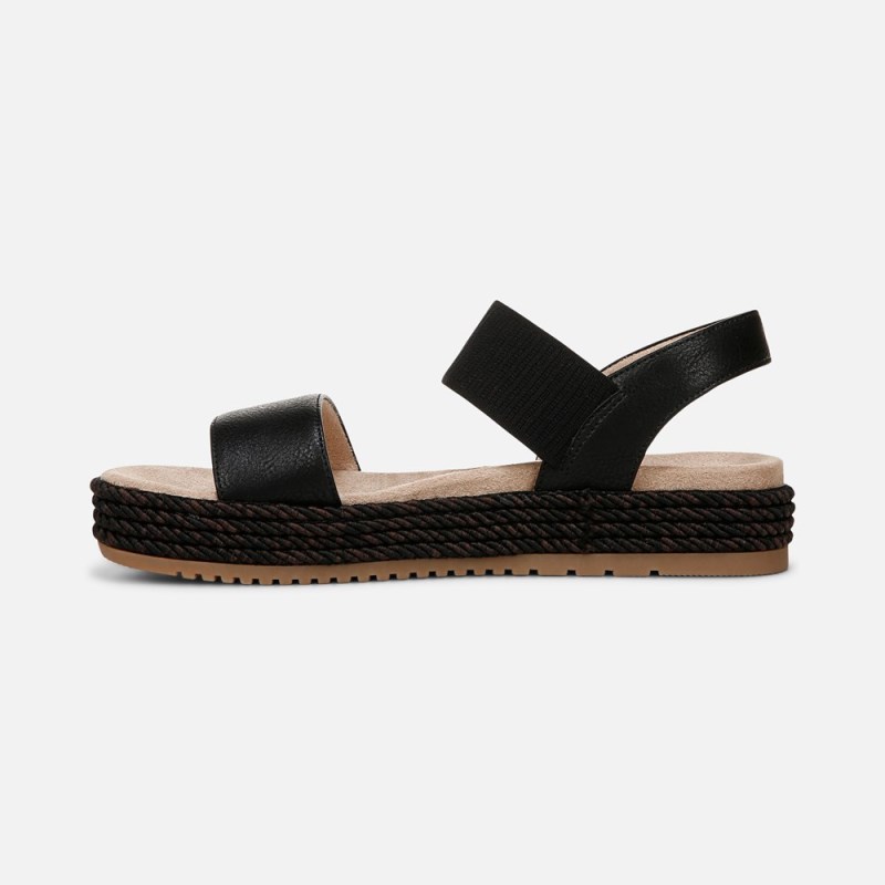 Naturalizer SOUL Diana Strappy Sandal Womens Black Platform Sandals EH95-8705Z3