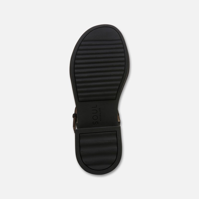 Naturalizer SOUL Emma Strappy Sandal Womens Black Platform Sandals CK80-0980R5