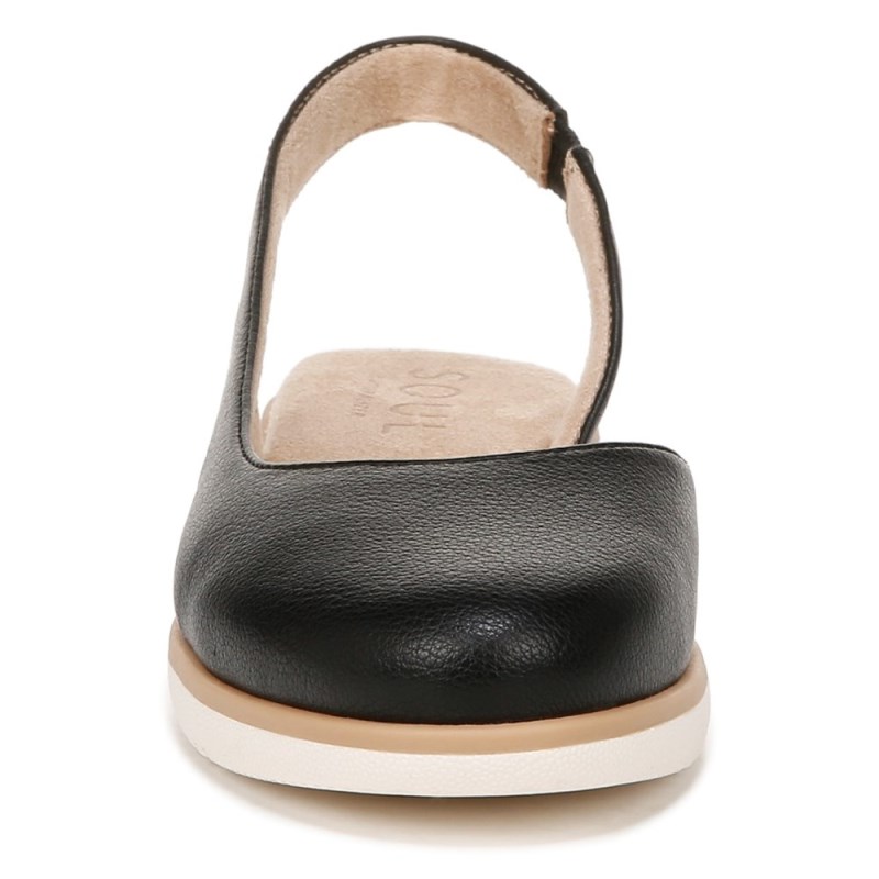 Naturalizer SOUL Idea d'Orsay Flat Womens Black Slingbacks XF48-2358I9