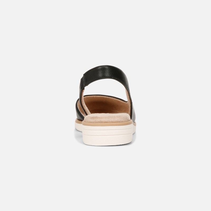 Naturalizer SOUL Idea d'Orsay Flat Womens Black Slingbacks XF48-2358I9