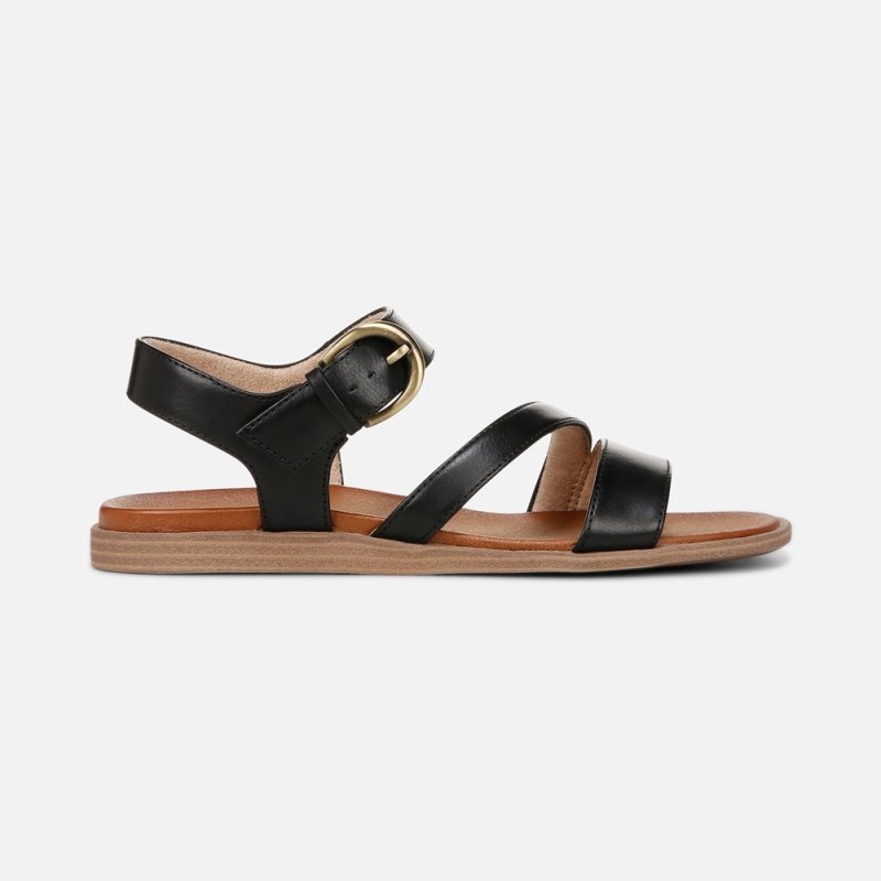 Naturalizer SOUL Jayvee Sandal Womens Black Flat Sandals IZ54-4554C2