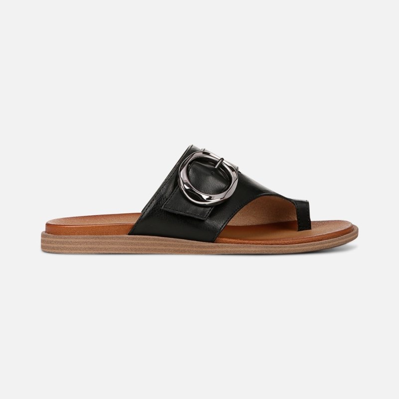 Naturalizer SOUL Joanie Slide Sandal Womens Black Flat Sandals TL65-4165K0