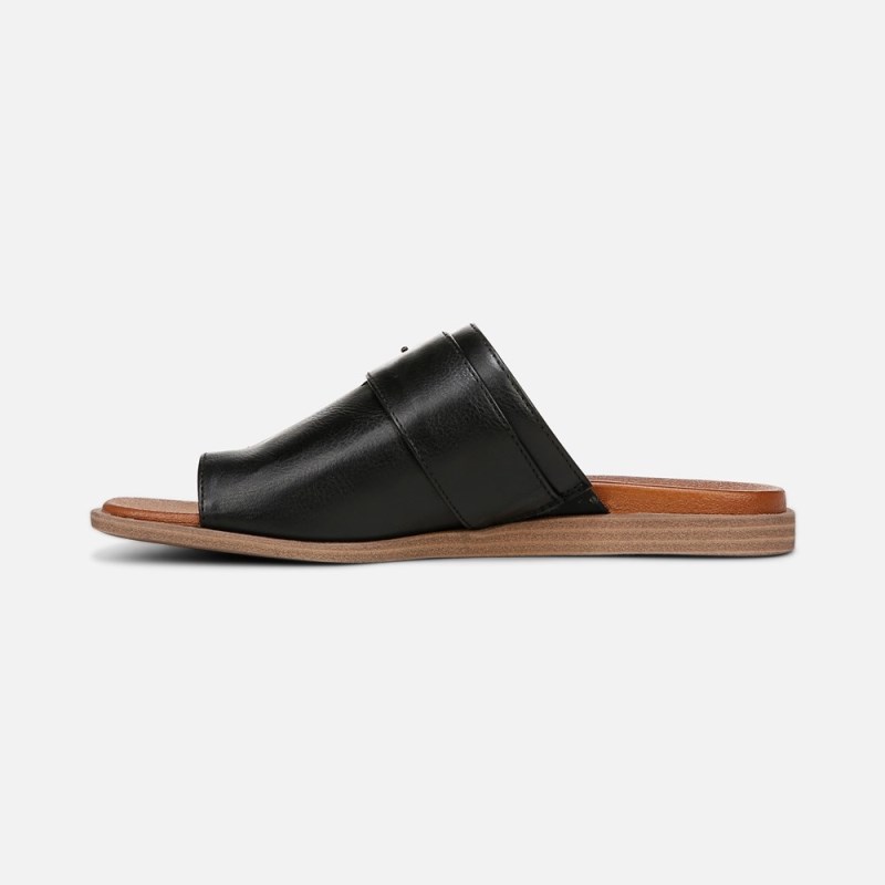 Naturalizer SOUL Joanie Slide Sandal Womens Black Flat Sandals TL65-4165K0