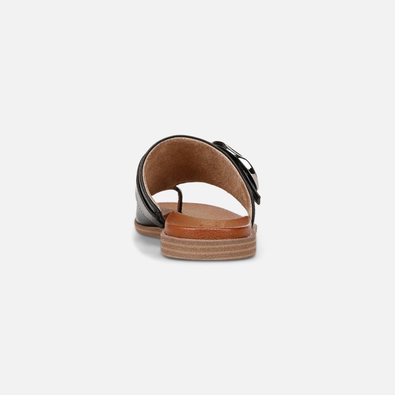 Naturalizer SOUL Joanie Slide Sandal Womens Black Flat Sandals TL65-4165K0