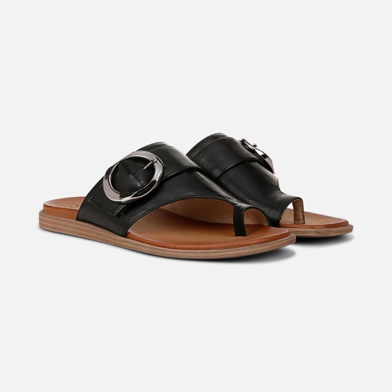 Naturalizer SOUL Joanie Slide Sandal Womens Black Flat Sandals TL65-4165K0