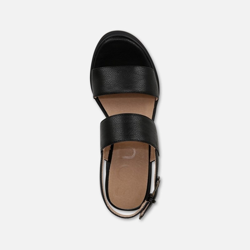 Naturalizer SOUL Livia Wedge Sandal Womens Black Wedges NG40-5080T5