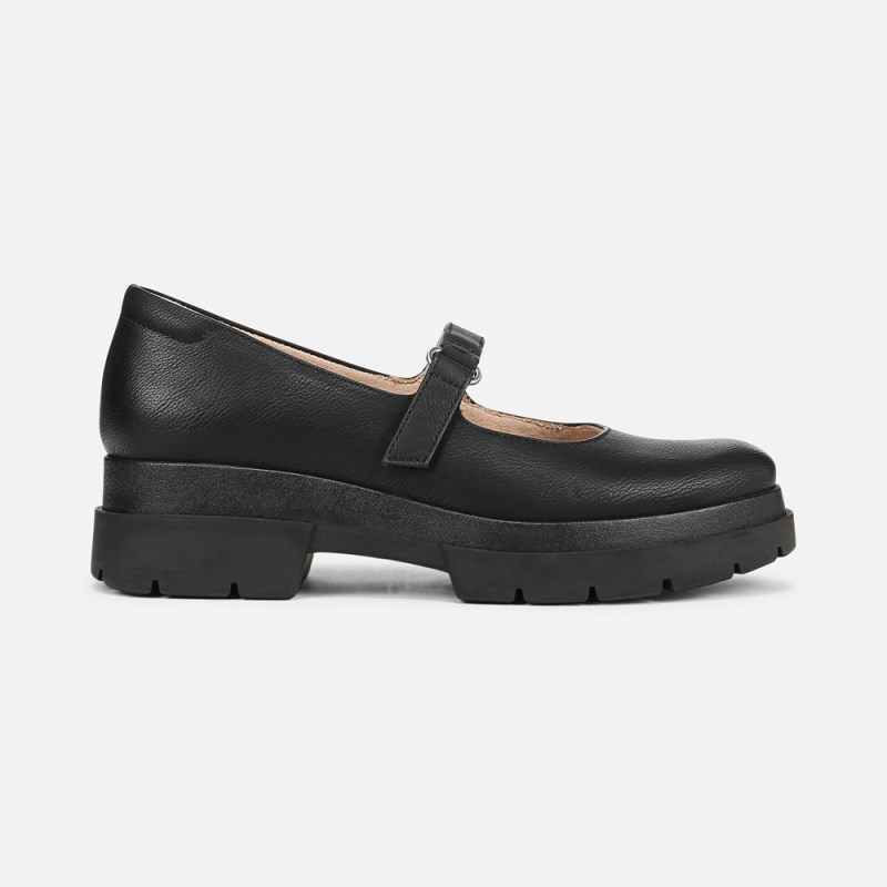 Naturalizer SOUL Olivet Mary Jane Lug Flat Womens Black Mary Janes IB59-6589T5