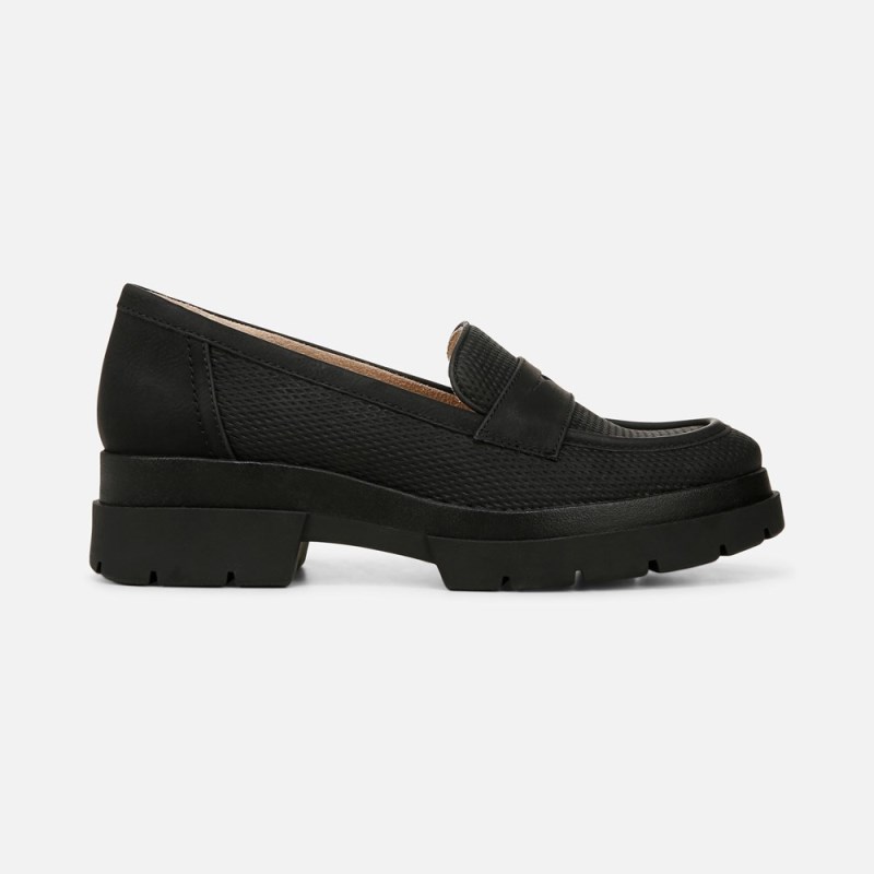 Naturalizer SOUL Ophelia Lug Sole Loafer Womens Black Loafers IL45-5345L2