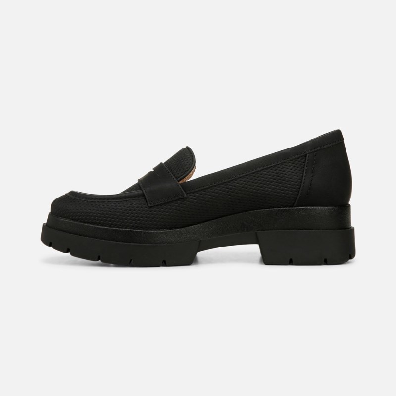 Naturalizer SOUL Ophelia Lug Sole Loafer Womens Black Loafers IL45-5345L2