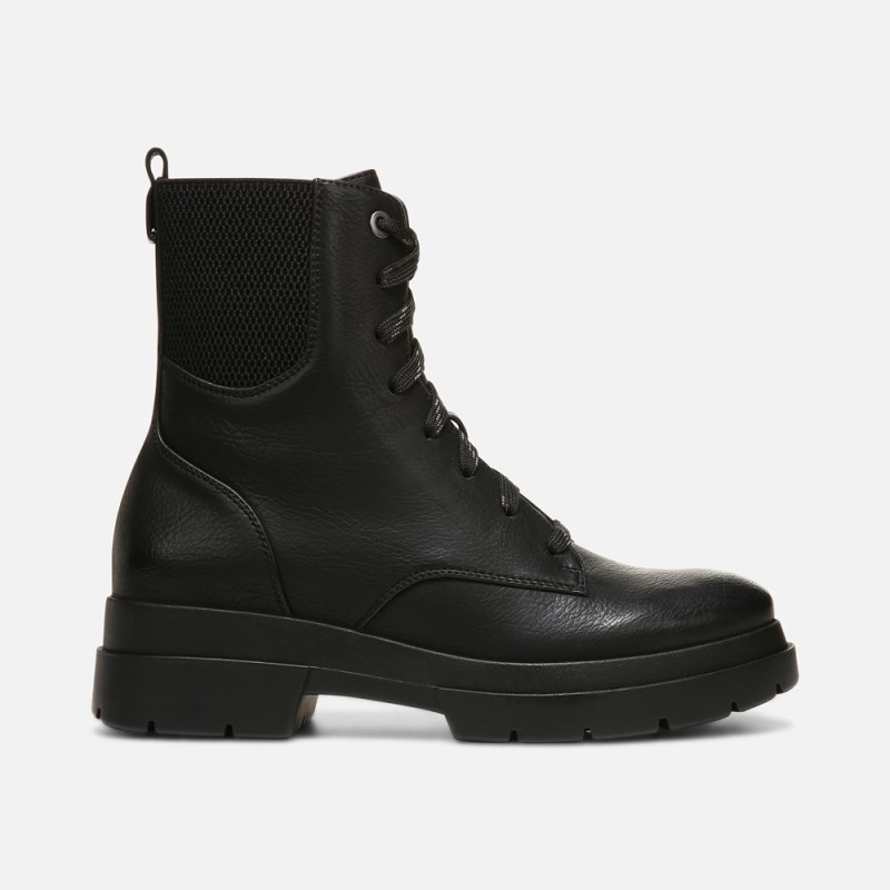 Naturalizer SOUL Ozzy Weather Resistant Combat Boot Womens Black Casual Boots MG21-0201Y0