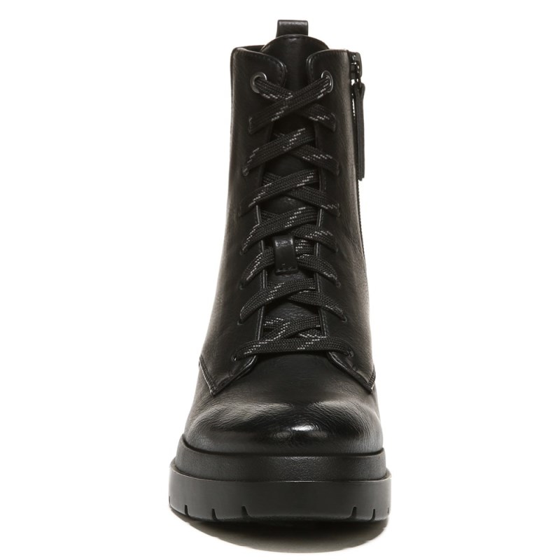 Naturalizer SOUL Ozzy Weather Resistant Combat Boot Womens Black Casual Boots MG21-0201Y0
