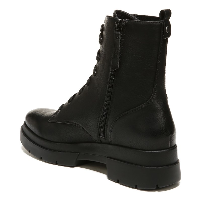 Naturalizer SOUL Ozzy Weather Resistant Combat Boot Womens Black Casual Boots MG21-0201Y0