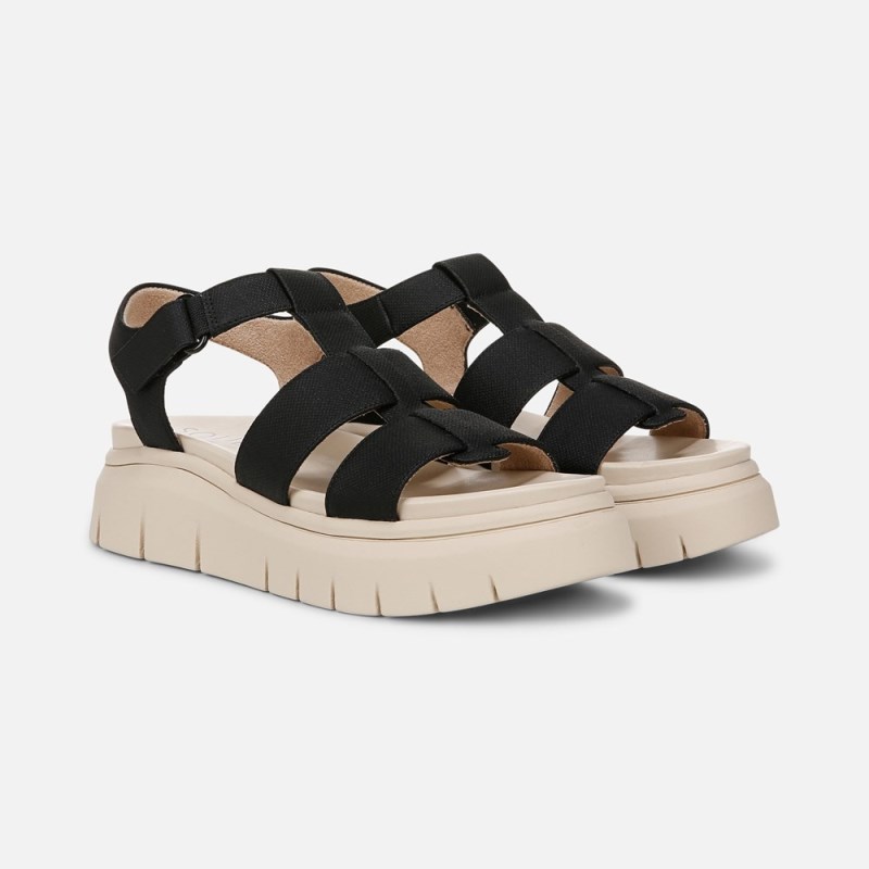 Naturalizer SOUL Pippa Sandal Womens Black Platform Sandals EO78-0048H0