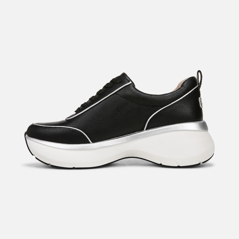 Naturalizer SOUL Roquel Lace Up Sneaker Womens Black Lace Up Sneakers NF24-6314V2